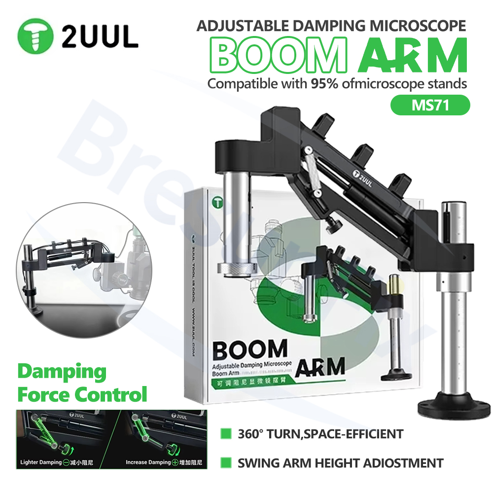 Electronics Repair Microscope - 2UUL MS71 Adjustable Damping Microscope Swing