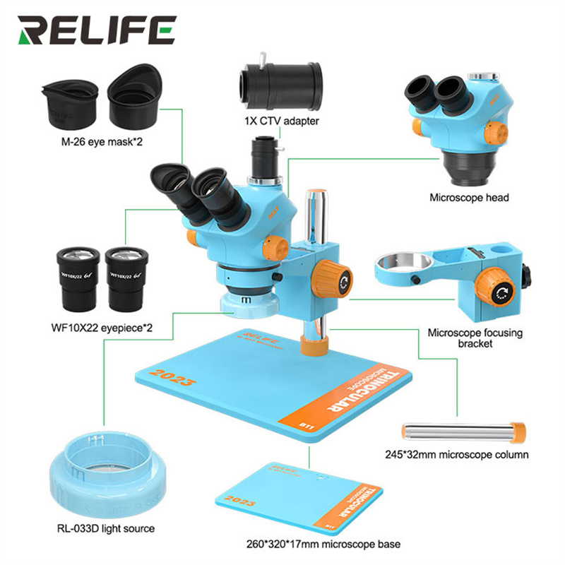 RELIFE RL-M5T-B11 0.7-5.0 Cont - đánh giá và giá Electronics Repair Microscope