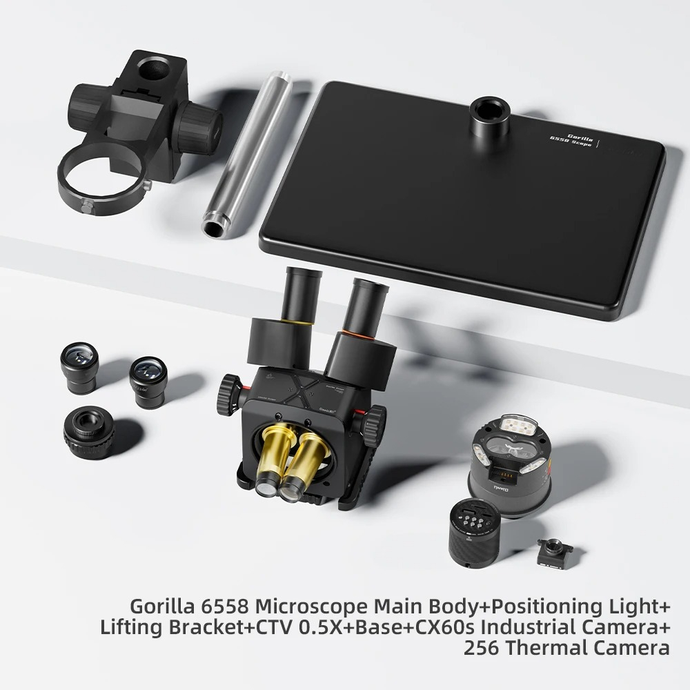 Qianli 6558 Gorilla Trinocular - đánh giá và giá Electronics Repair Microscope