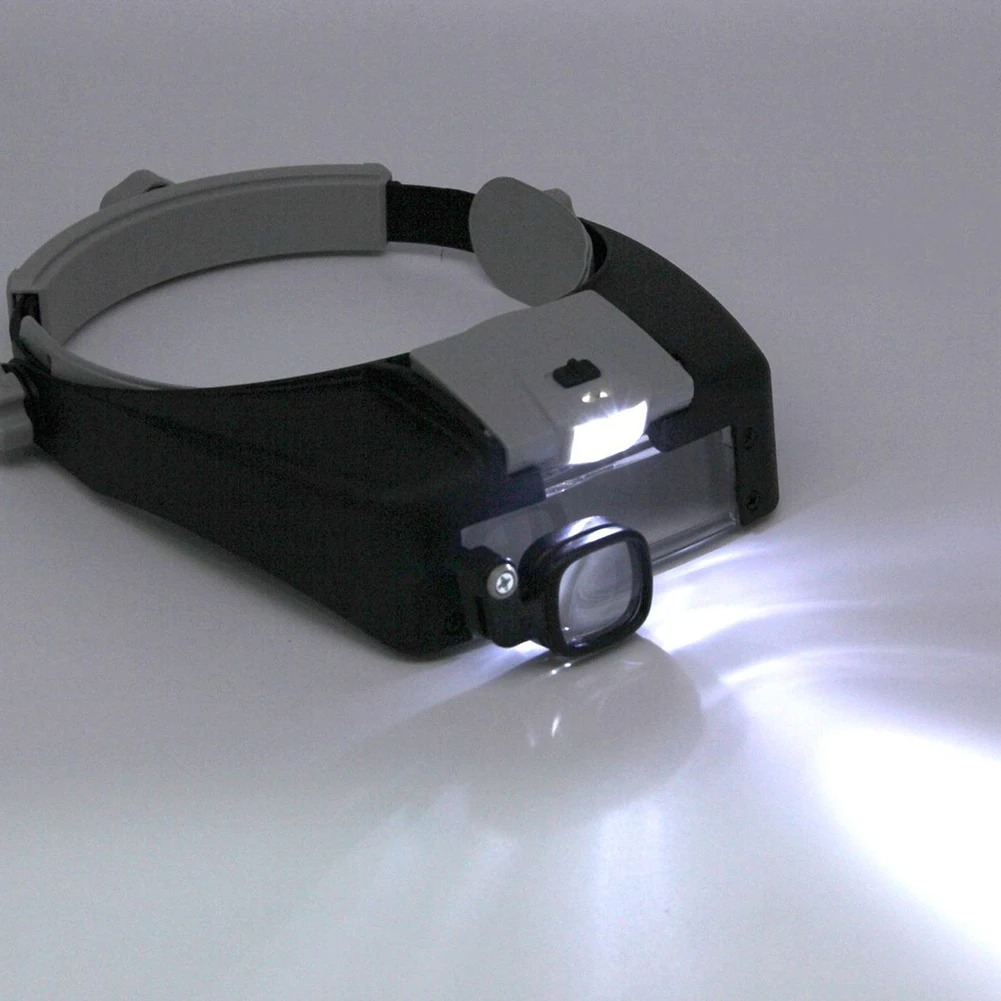 LED Magnifier Glasses Head Mou - đánh giá và giá Electronics Repair Hobby